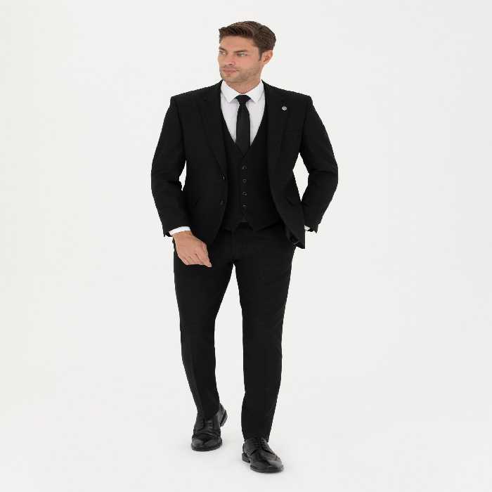 کت و شلوار مردانه مشکی پیرکاردین - فروشگاه لباس شهرمون