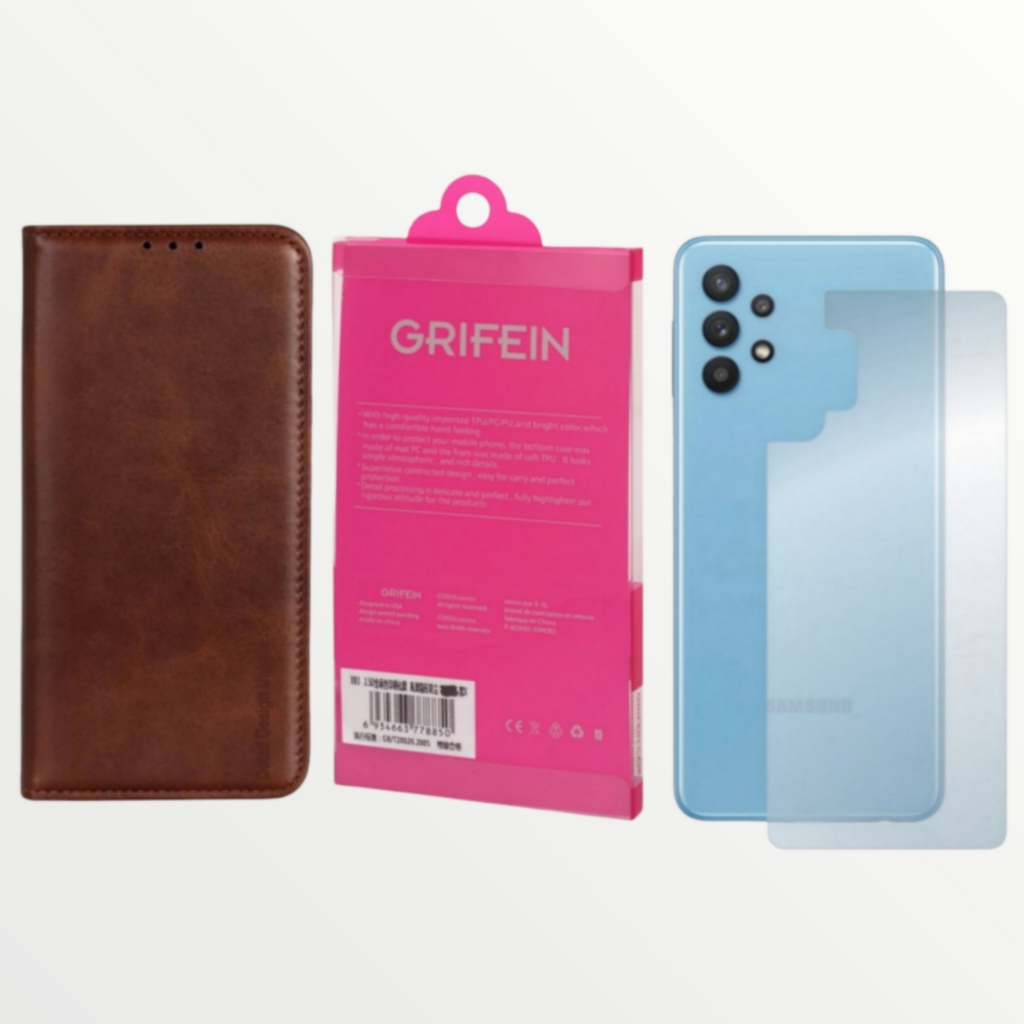 کیف کلاسوری گریفین مدل Detail Design Unique مناسب برای گوشی سامسونگ Galaxy A73 5G به همراه محافظ پشت گوشی