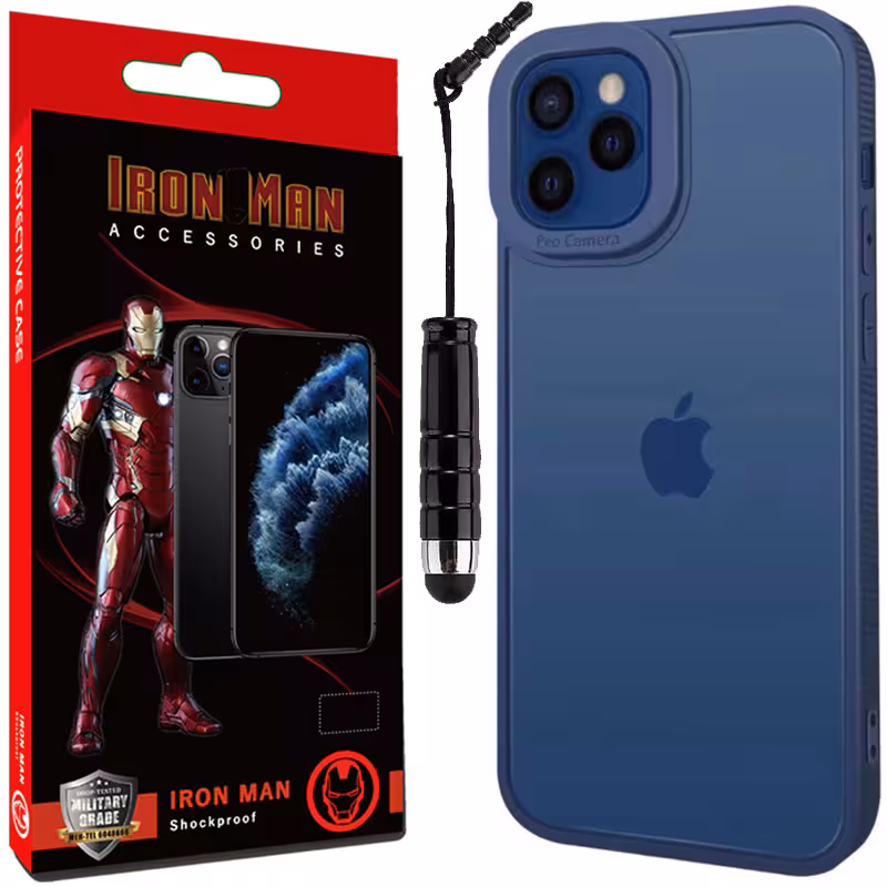 کاور آیرون من مدل Pro Camera مناسب برای گوشی موبایل اپل Iphone 13 Pro Max به همراه قلم لمسی