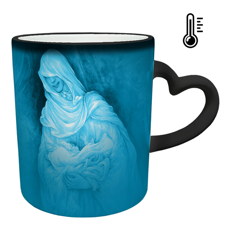 ماگ حرارتی مدل دسته قلبی طرح روز مادر کد 51