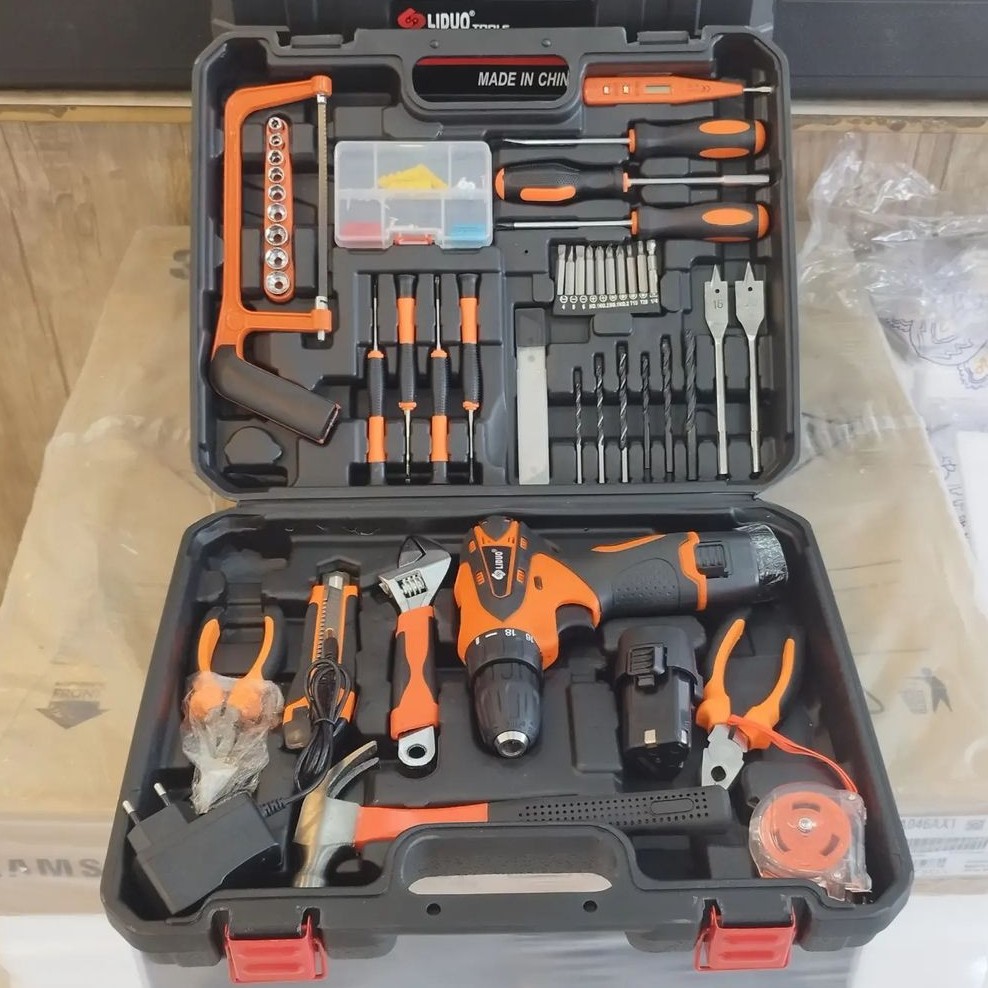 دریل شارژی لیدو  با مجموعه ابزار کاربردی با کیفیت