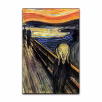 تابلو شاسی گوفی مدل نقاشی ونگوک طرح فریاد Van Gogh Scream Art کد GOK65 | دنیای قاب