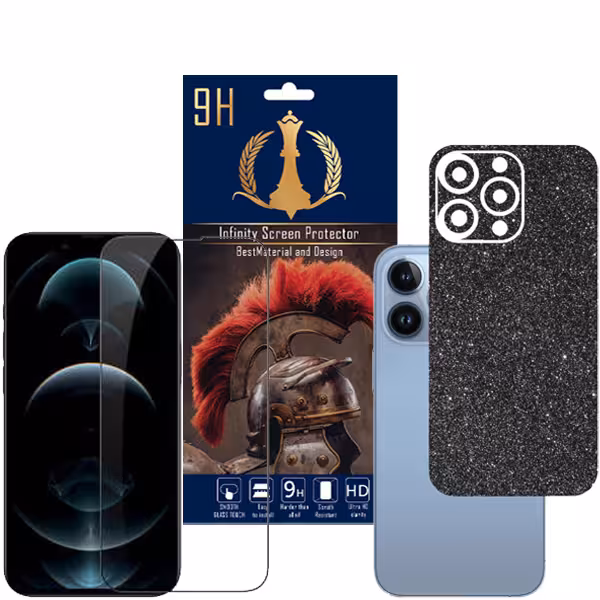 برچسب پوششی اینفینیتی مدل PR MAX مناسب برای گوشی موبایل اپل iPhone 13 PRO به همراه محافظ صفحه نمایش