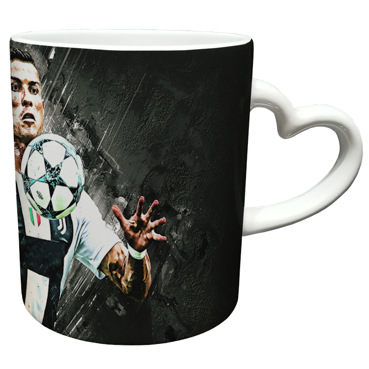 ماگ مدل دسته قلبی طرح رونالدو کد 297