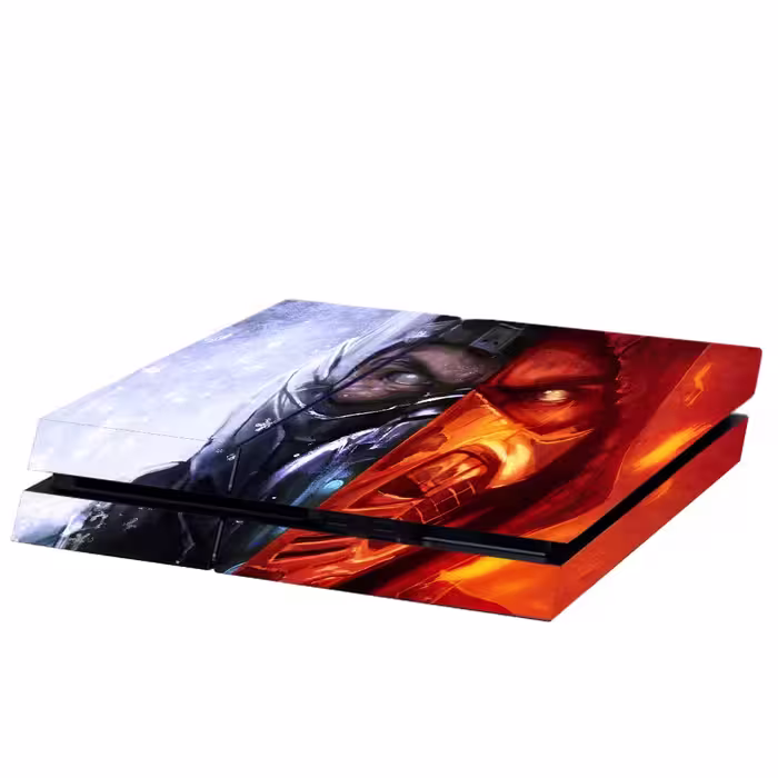 برچسب پلی استیشن ۴ مدل ps4 fat طرح scorpion mortal kombat کد PS-1039