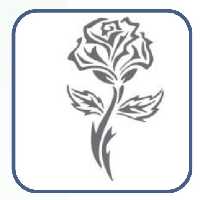 شابلون طرح گل رز سایز 40 در 60 کد 646