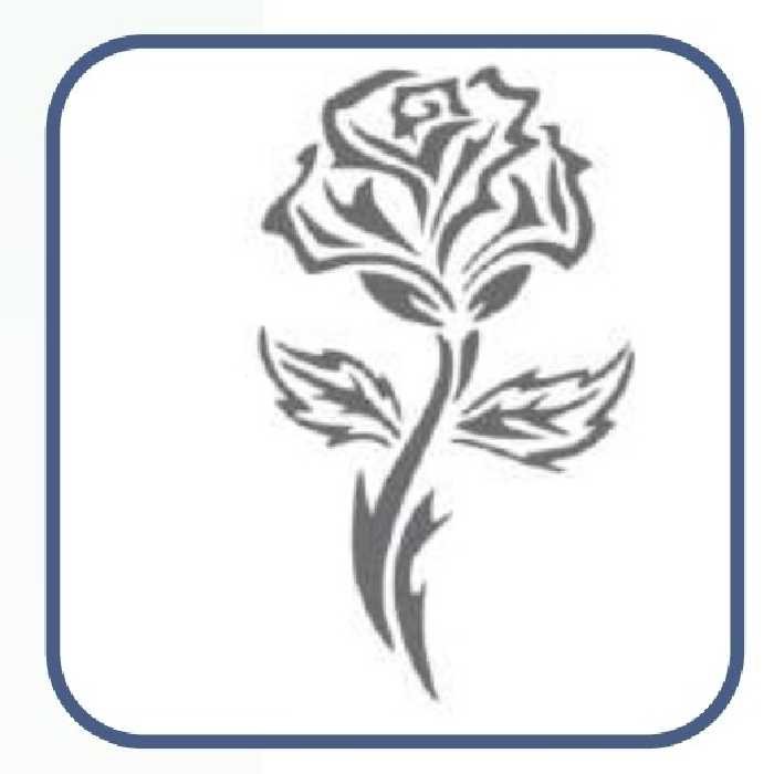 شابلون طرح گل رز سایز 40 در 60 کد 646