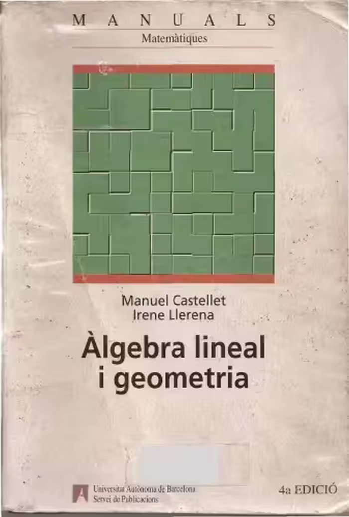 خرید و دانلود نسخه کامل کتاب Àlgebra lineal i geometria