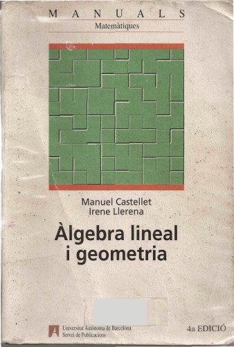 خرید و دانلود نسخه کامل کتاب Àlgebra lineal i geometria