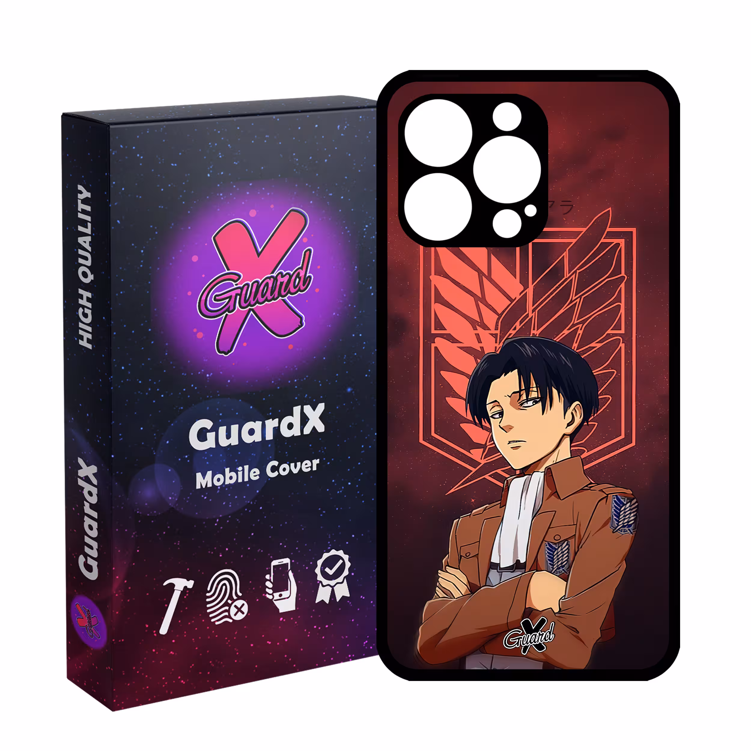 کاور گارد ایکس طرح Levi Anime مدل Glass10478 مناسب برای گوشی موبایل اپل iPhone 13 Pro