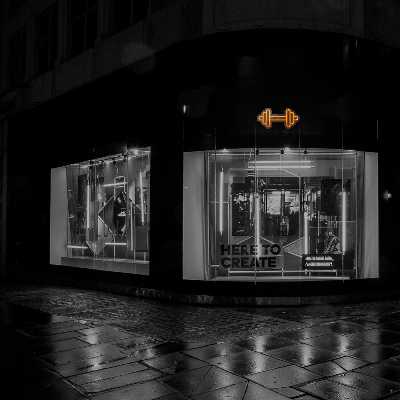 چراغ دیواری نئون دیزاین طرح Dumbbell_ORG