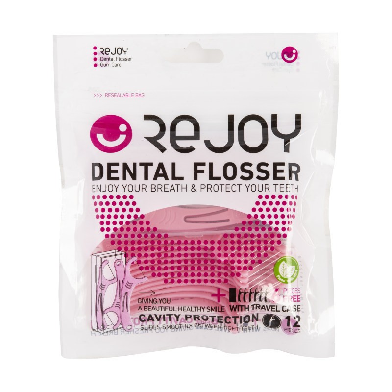 نخ دندان کمانی ریجوی12 عددی و6 عدد رایگان دارای قاب