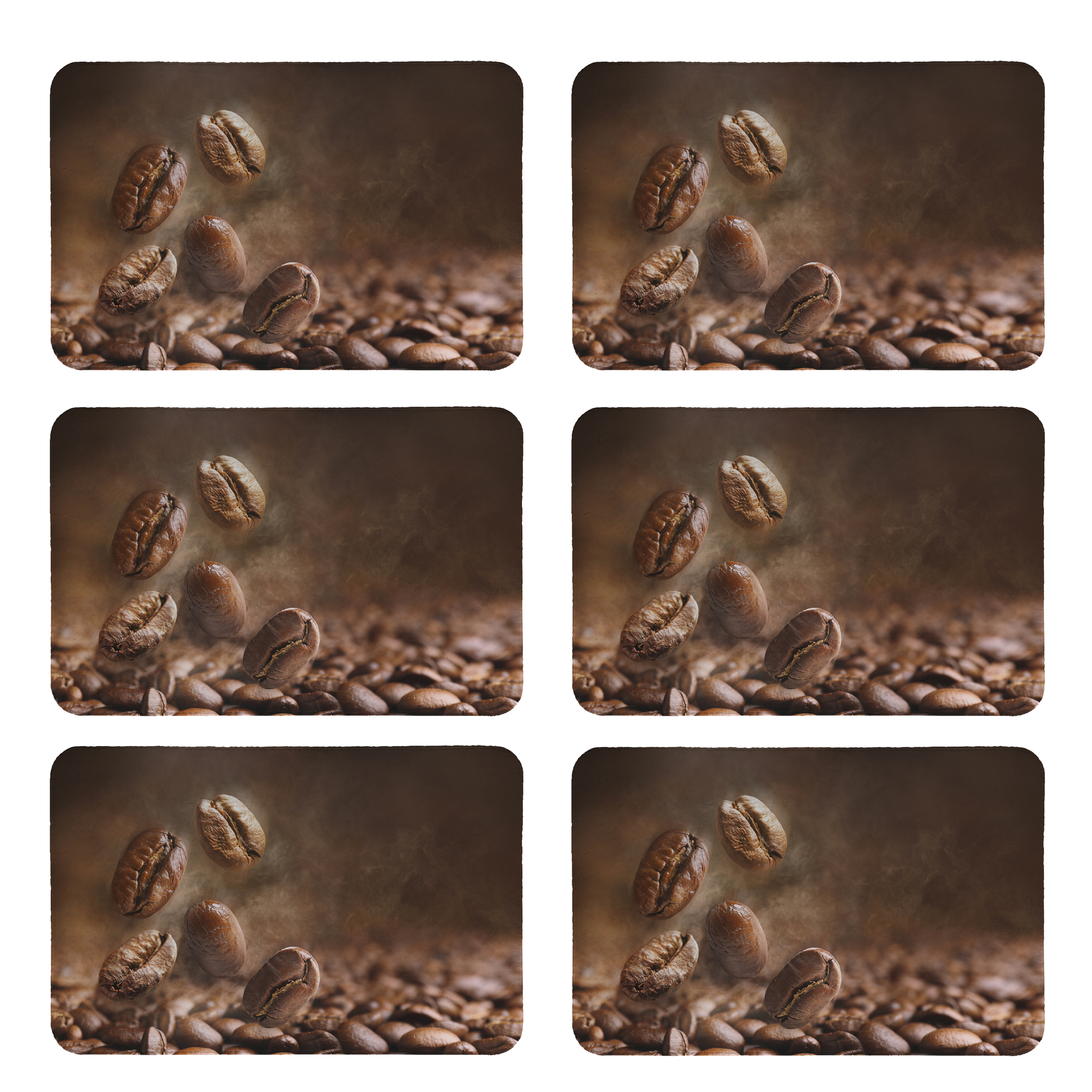 زیربشقابی طرح قهوه کد 5004 بسته 6 عددی