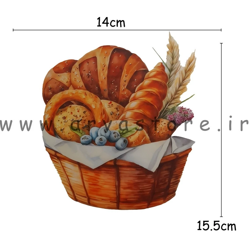استیکر پارچه و لباس مدل سبد نان