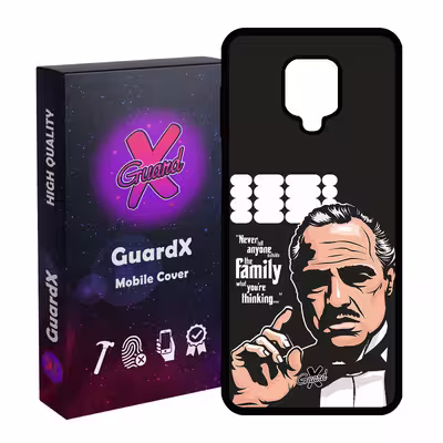 کاور گارد ایکس طرح God Father مدل Glass10197 مناسب برای گوشی موبایل شیائومی Redmi Note 9S / Note 9 Pro / Note 9 Pro Max