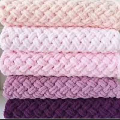 شال مبل مدل پافی طرح ضربدری سایز 100×90 سانتی متر