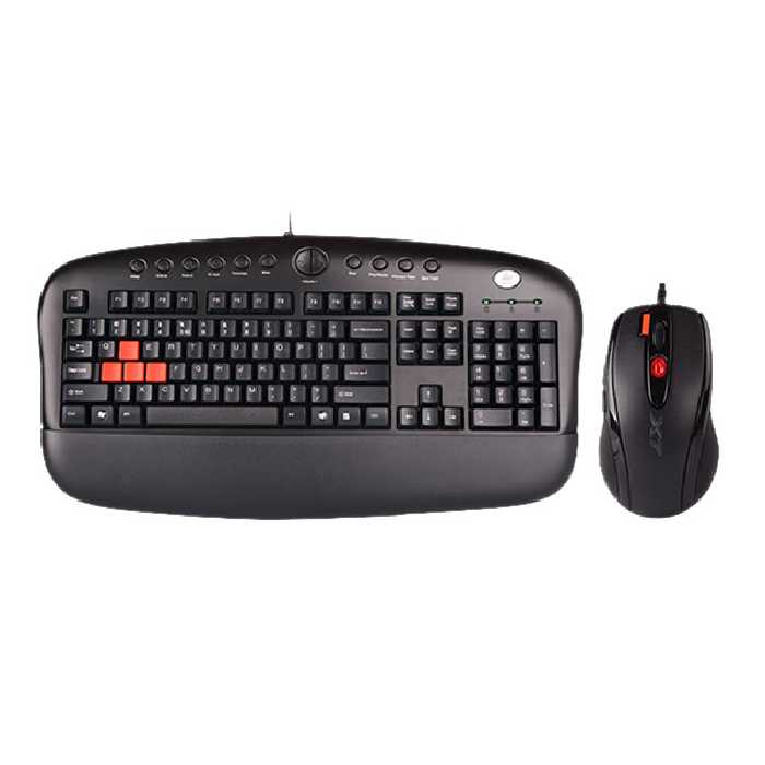 کیبورد و ماوس گیمینگ باسیم KX-2810BK ای فورتک - فراز سیستم