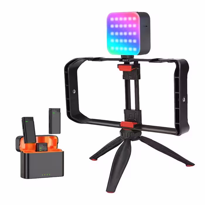 کیت تولید محتوا با میکروفون MT33-FM69-MW16 جیماری A-kit34