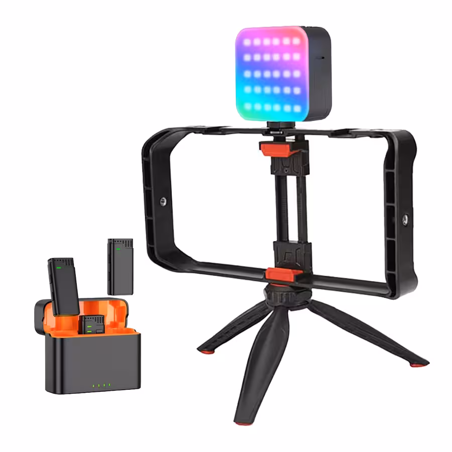 کیت تولید محتوا با میکروفون MT33-FM69-MW16 جیماری A-kit34