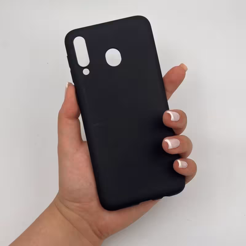 قاب گوشی Galaxy M30 سامسونگ طرح ساده مشکی ژله ای کد 33493