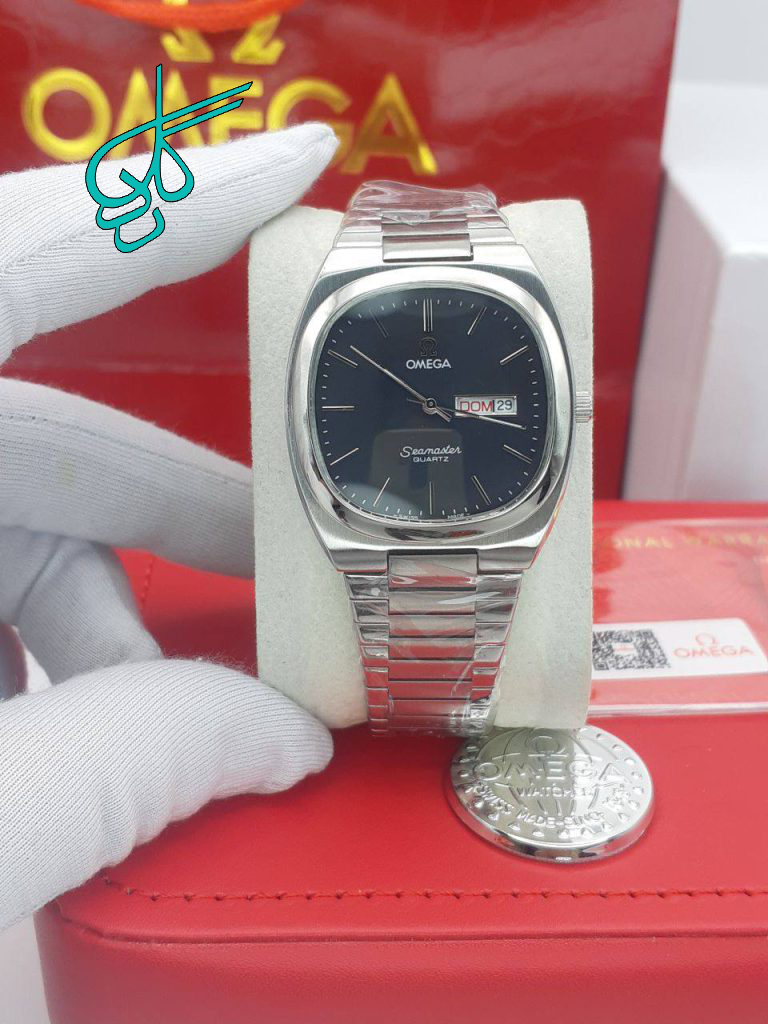 خرید ساعت مردانه امگا موتور ساخت ژاپن بهترین کیفیت بازار A    شرکتی جنس استیل رنگ ثابت و ضدحساسیت تقویم دار کد 1918164 - ردگل