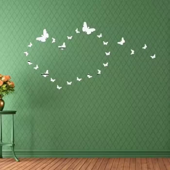اینه دکوراتیو مدل پروانه مجموعه 25 عددی