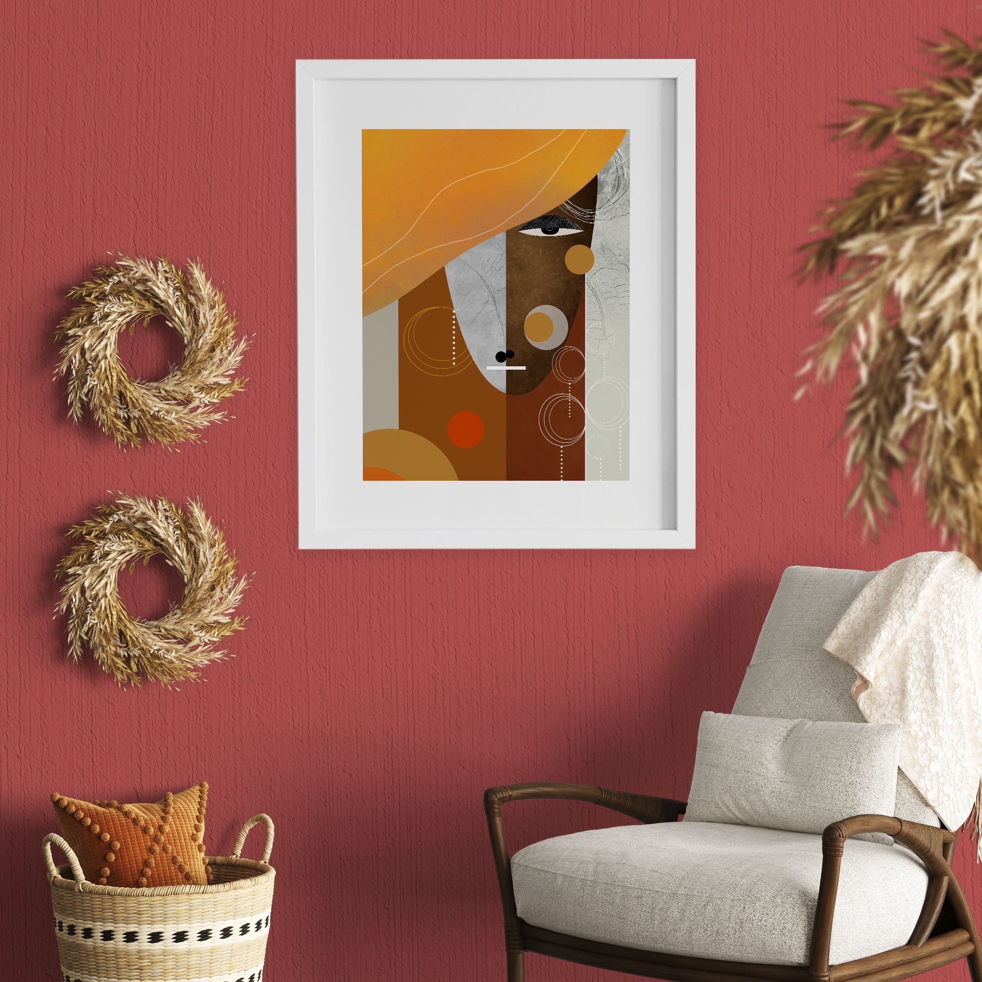 تابلو مدل کوبیسم طرح چهره کد 992