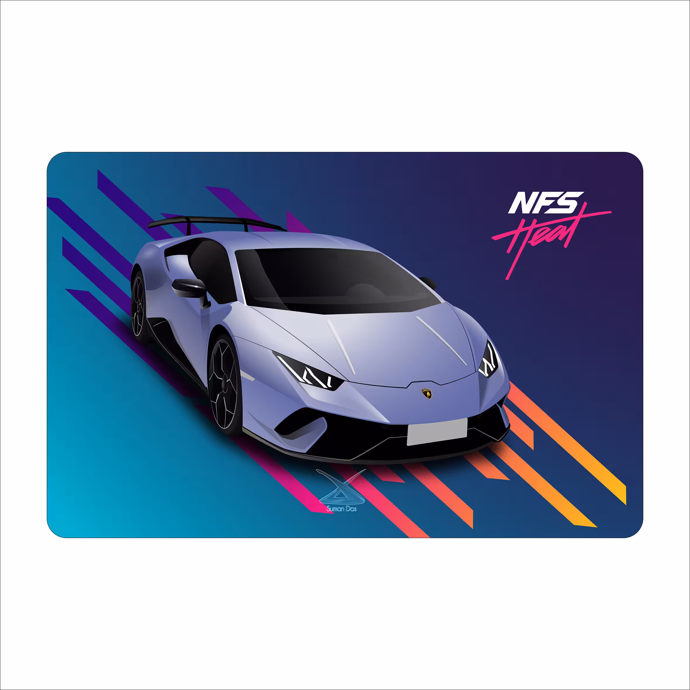 ماوس پد طرح بازی ان اف اس هیت- nfs heat مدل mpb186