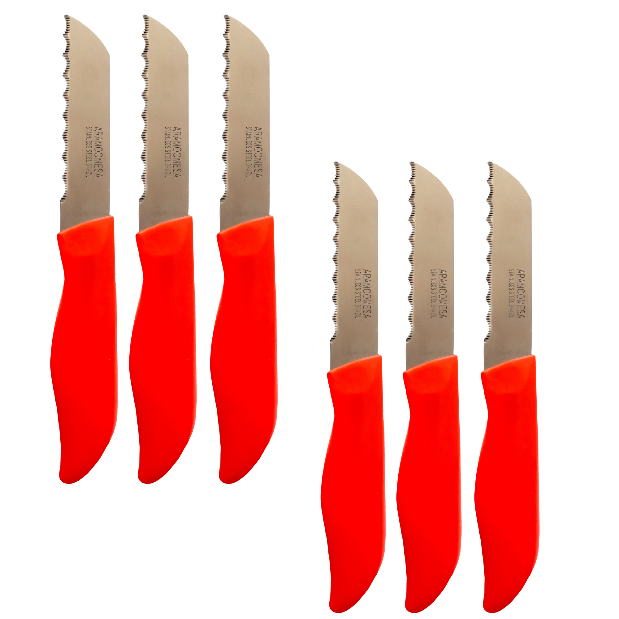 کارد میوه خوری مدل اره ای کد 777 بسته 6 عددی