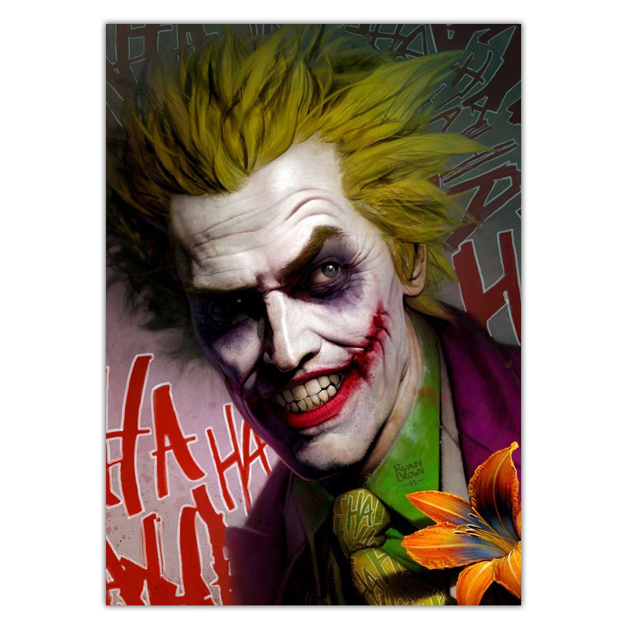 تابلو شاسی ونسونی طرح Griny Joker سایز 30 × 40
