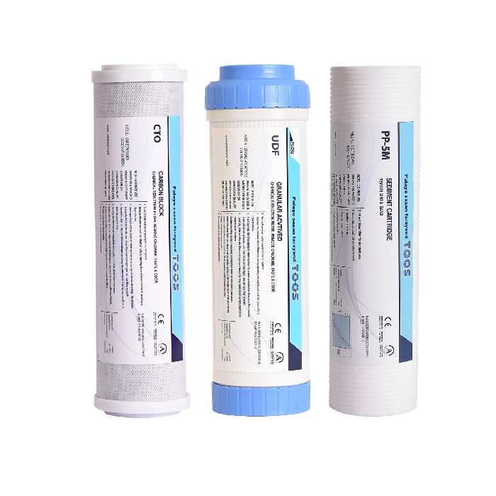فیلتر دستگاه تصفیه کننده آب پالایه سازان فرآیند توس مدل 1-2-3 مجموعه 3 عددی