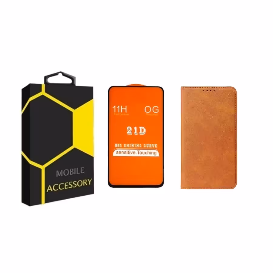 کیف کلاسوری مدل چرمی CL-AD مناسب برای گوشی موبایل شیائومی Poco M4 Pro 4G به همراه محافظ صفحه نمایش 