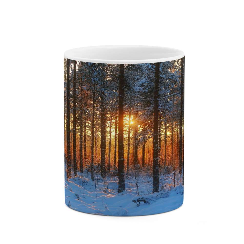 ماگ کاکتی طرح منظره برفی مدل mgs14843