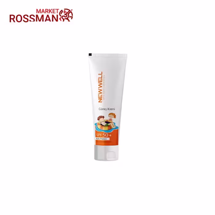 کرم ضد آفتاب کودک نیو ول New well مدل Spf 50  حجم 50 میلی لیتر