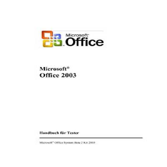 خرید و دانلود نسخه کامل کتاب Microsoft Corp. Microsoft Office 2003: Handbuch für Tester