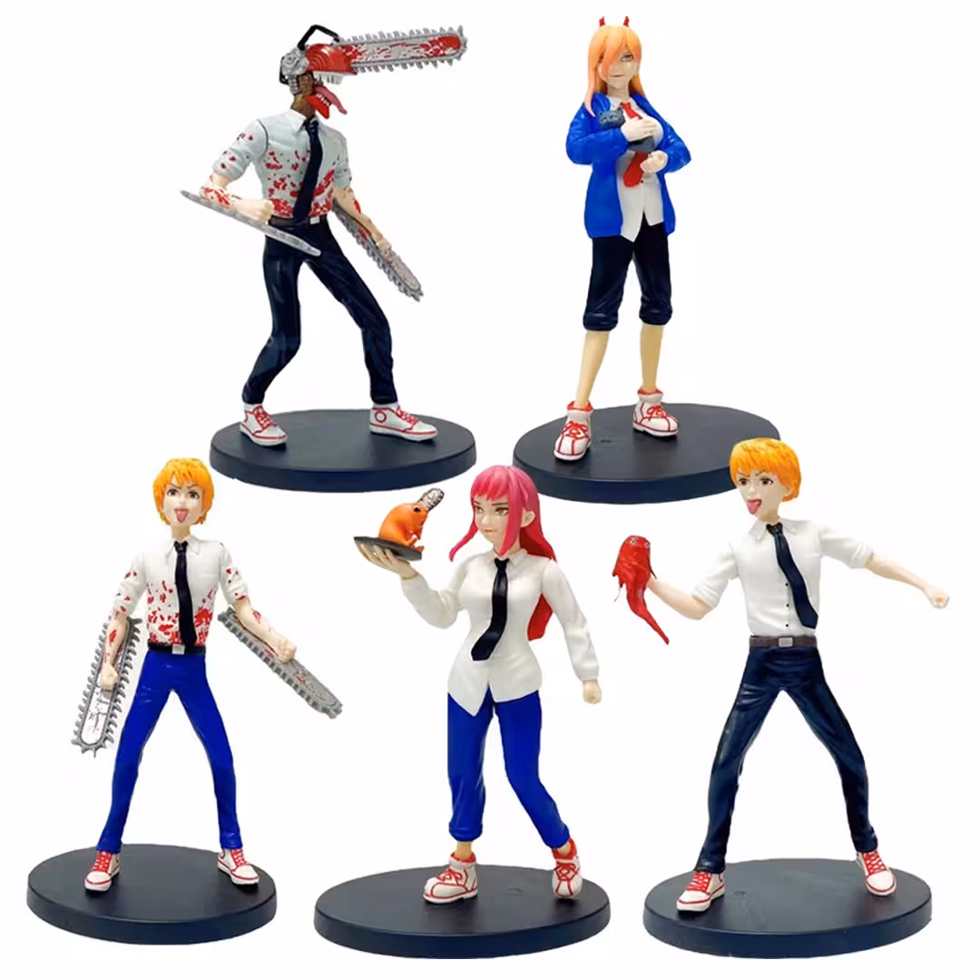 اکشن فیگور مدل مرد اره ای Chainsaw Man مجموعه 5 عددی