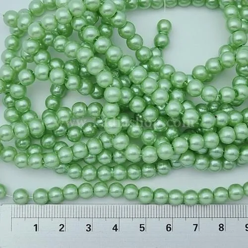 مروارید سنگی 6 سبز پسته ای تیره