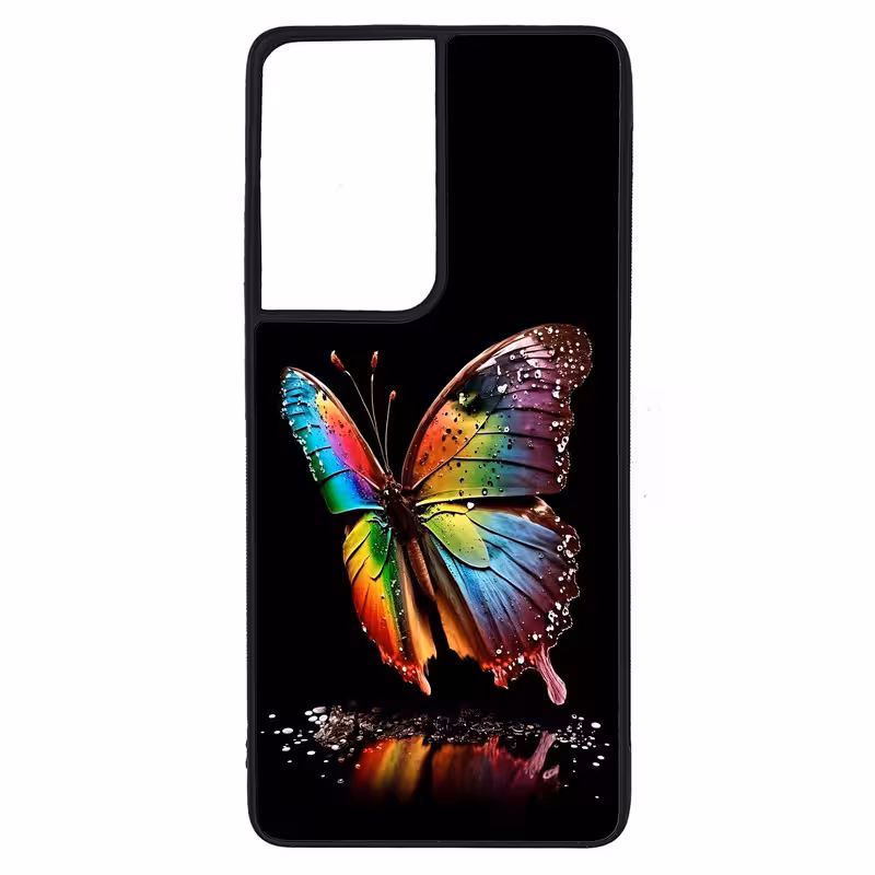 کاور طرح پروانه کد G-038 مناسب برای گوشی موبایل سامسونگ Galaxy S21 Ultra | دیجی قاب دونی
