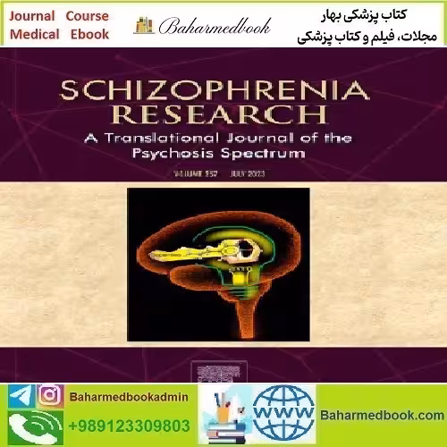 Schizophrenia Research Volume 251 to 257 2023 TRU