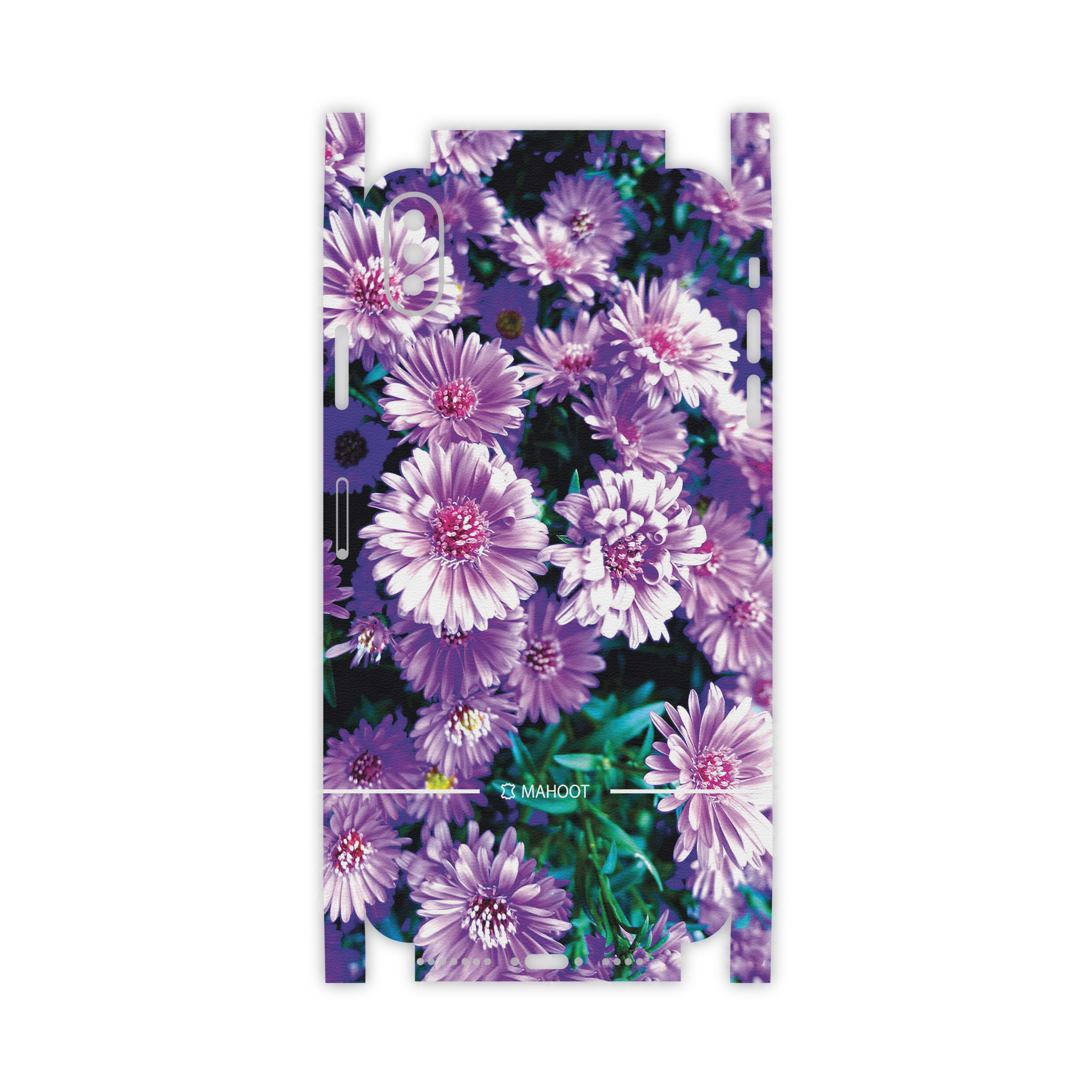 برچسب پوششی ماهوت مدل Purple-Flower-FullSkin مناسب برای گوشی موبایل اپل iPhone Xs Max