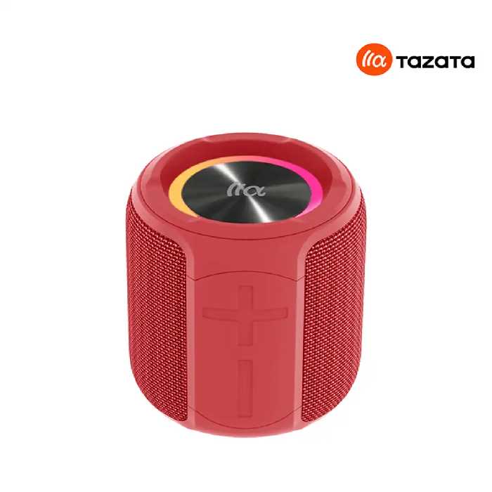 خرید اسپیکر قابل حمل تازاتا PALM 100 Red | صدای قدرتمند، طراحی ضد آب و نورپردازی RGB