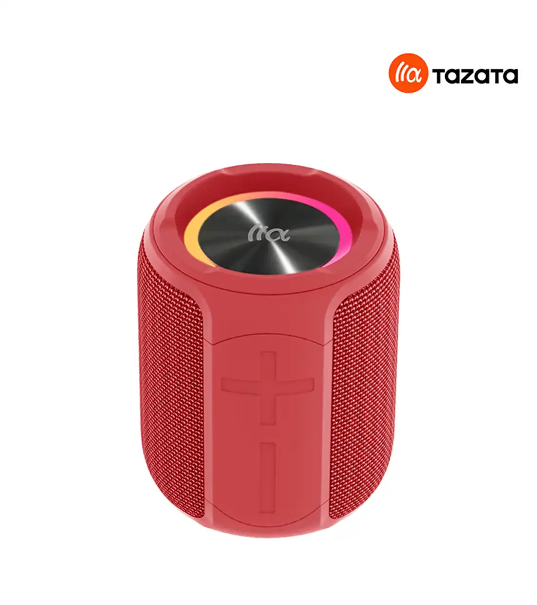 خرید اسپیکر قابل حمل تازاتا PALM 100 Red | صدای قدرتمند، طراحی ضد آب و نورپردازی RGB