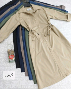 مانتو دکمه دار خنک تابستانه سایز بزرگ دانشجویی اداری مشکی رنگی