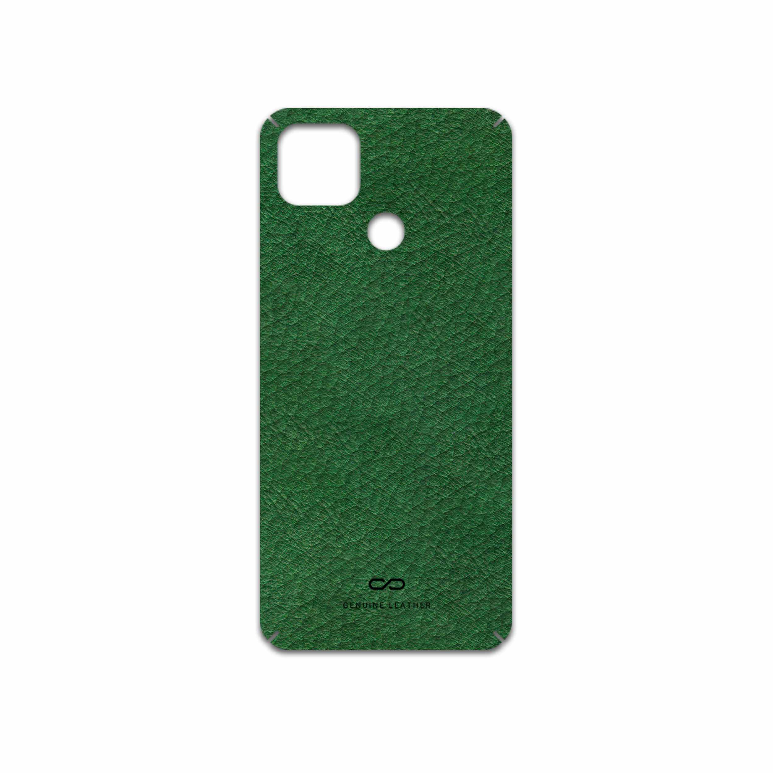 برچسب پوششی ماهوت مدل Green-Leather مناسب برای گوشی موبایل ریلمی C25s