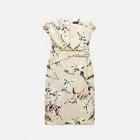 لباس میدی زنانه زارا FLORAL PRINT SATIN MIDI DRESS | تهران زارا TehranZara