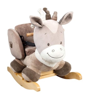 راکر چوبی ناتو مدل اسب قهوه ای NATTOU