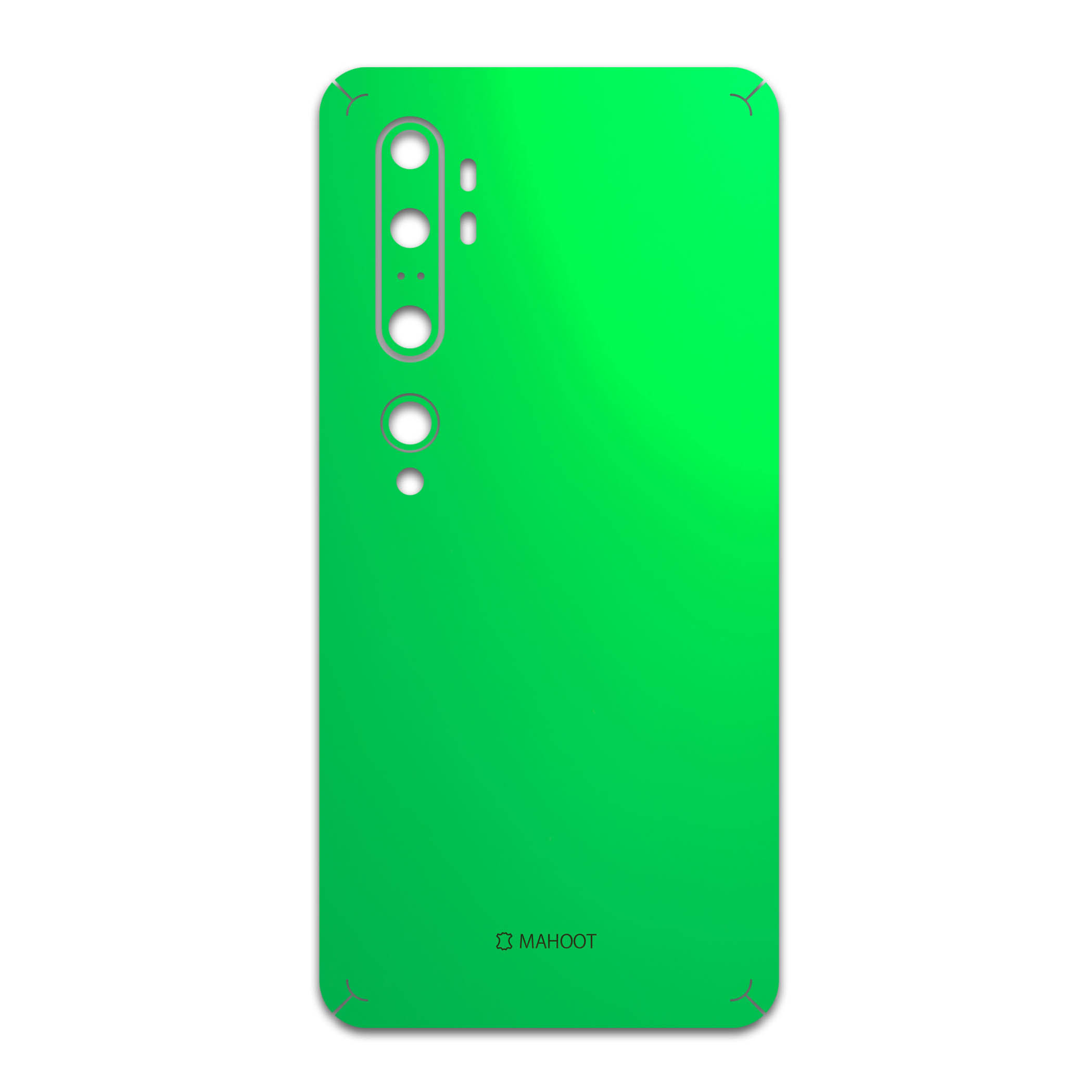 برچسب پوششی ماهوت مدل Matte-Green مناسب برای گوشی موبایل شیائومی Mi Note 10 Pro