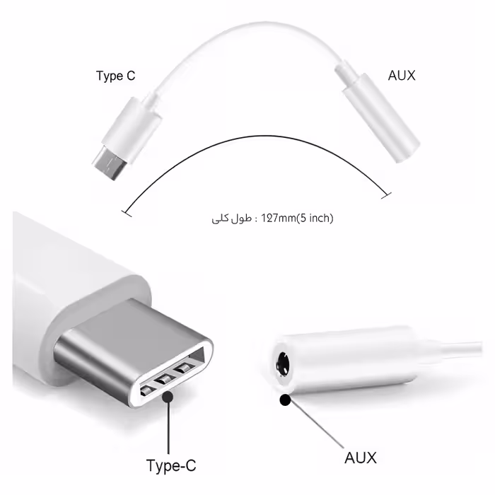 کابل تبدیل USB C به AUX مدل JP AB