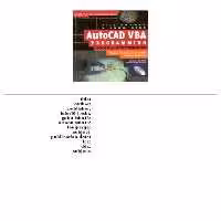 خرید و دانلود نسخه کامل کتاب AutoCAD VBA Programming Tools and Techniques : Exploiting the Power of VBA in AutoCAD 2000