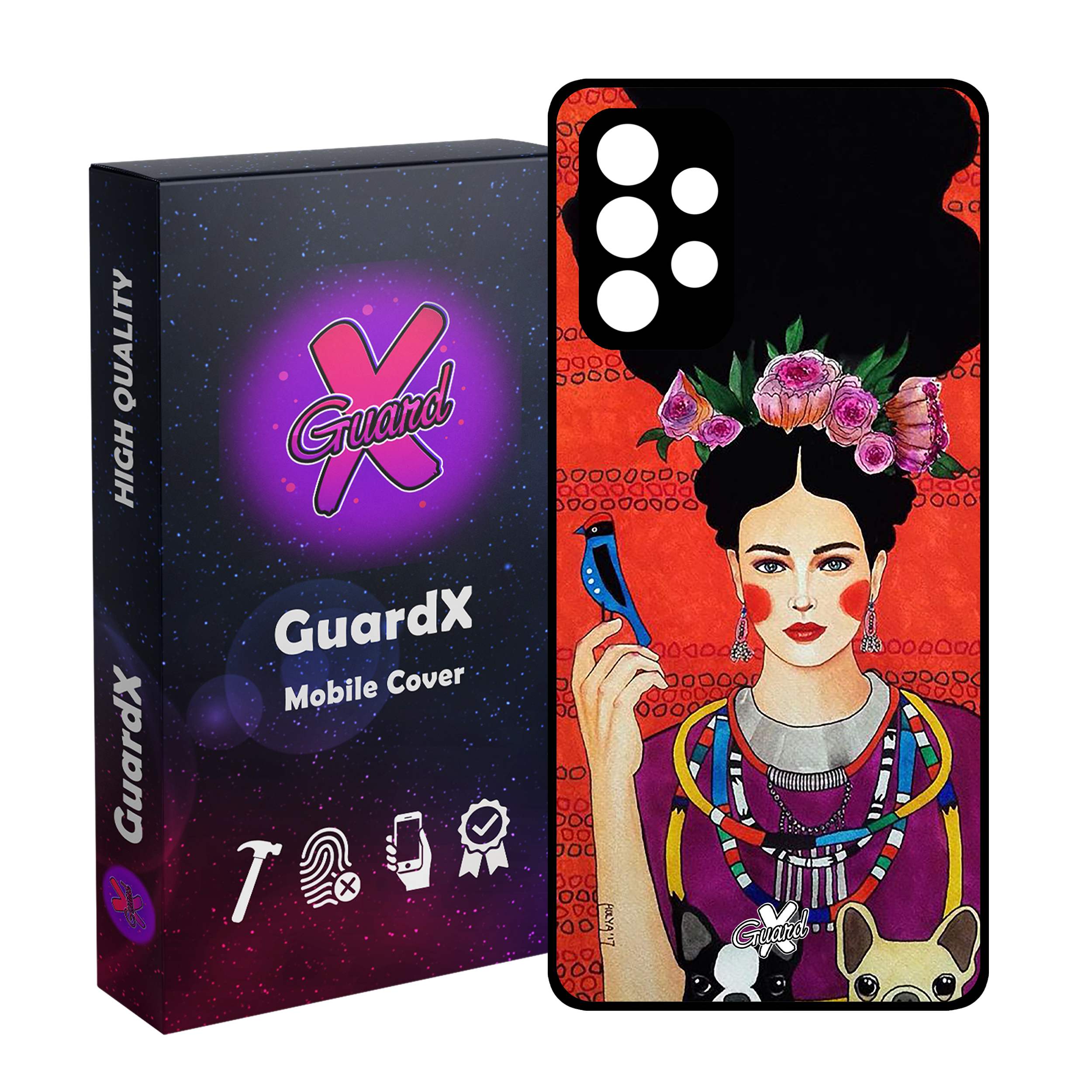 کاور گارد ایکس طرح دختر مدل Glass10150 مناسب برای گوشی موبایل سامسونگ Galaxy A52